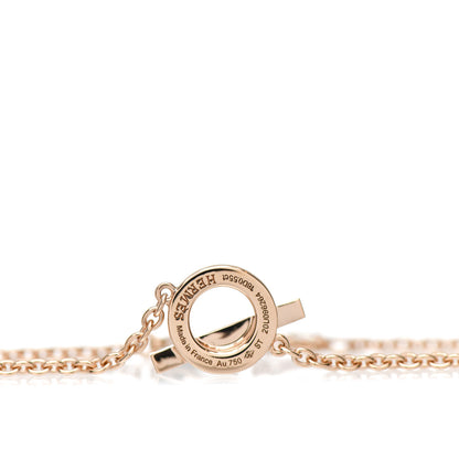 Hermes 18K Rose Gold Diamond Finesse Bracelet ST 3 of 4