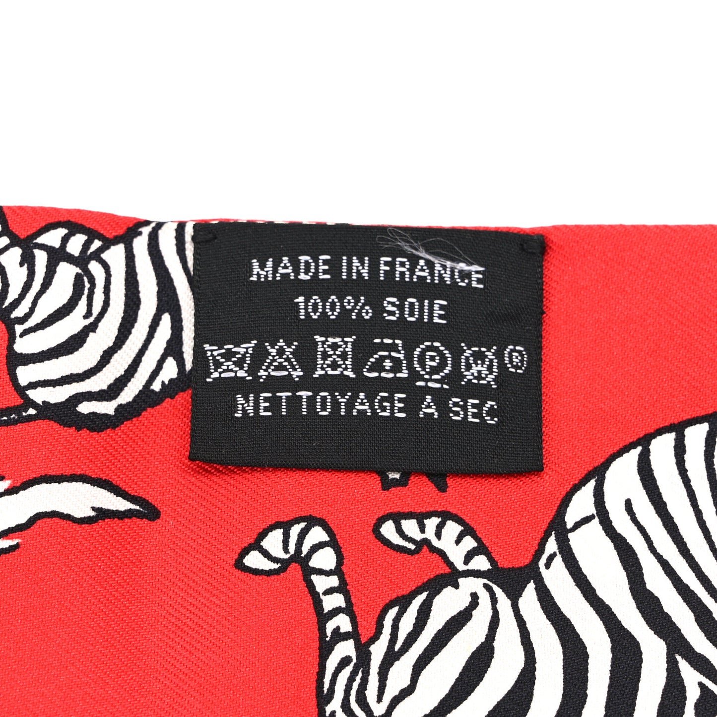 Silk Les Zebres Twilly Rouge Black White