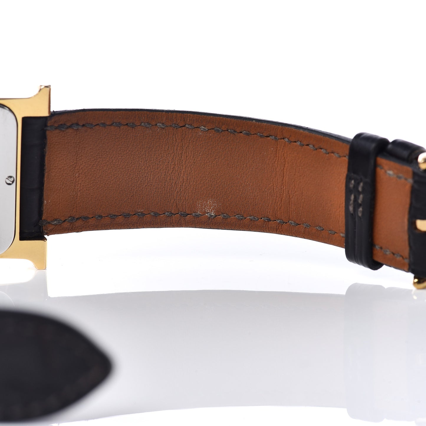 Stainless Steel Alligator 26mm Heure H Hour Quartz Watch Noir