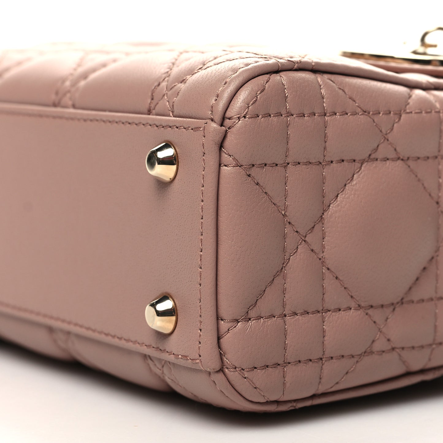Lambskin Cannage Mini Lady Dior Blush