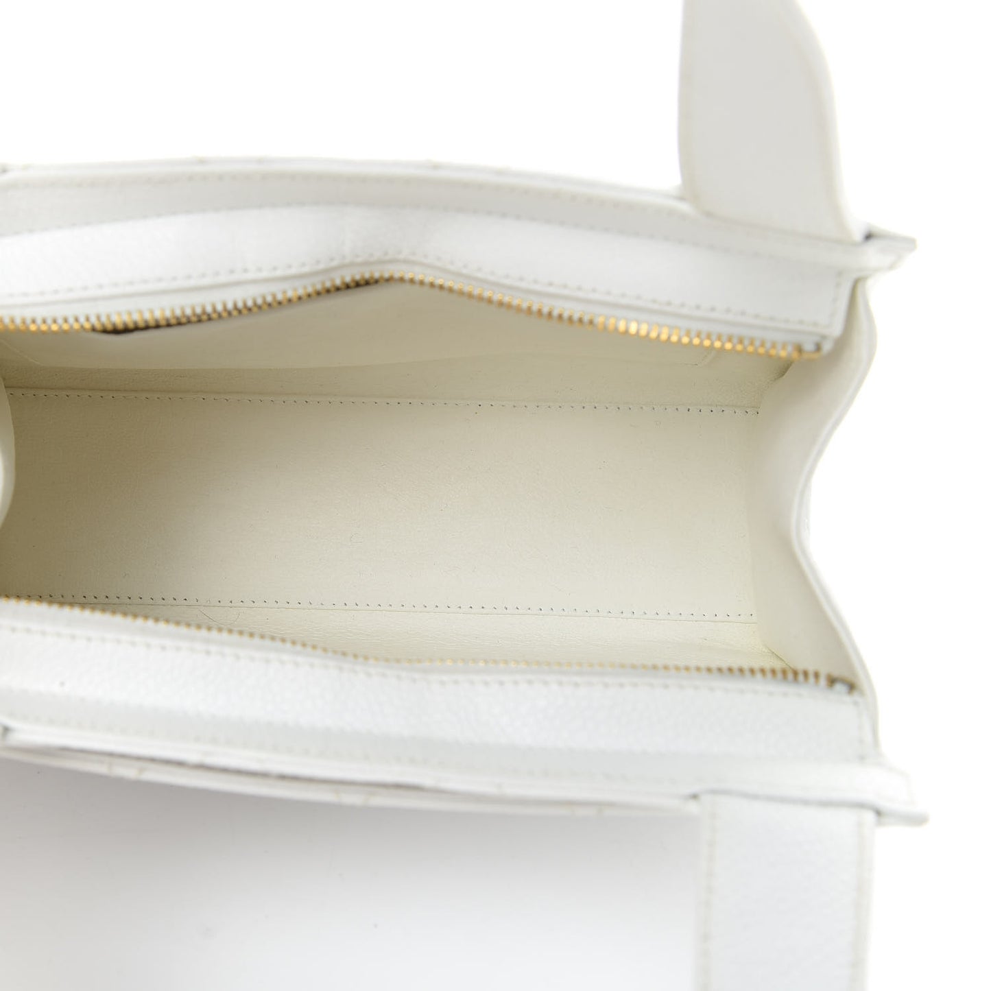 Caviar Quilted Top Handle Bag White