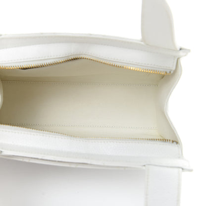 Chanel Caviar Quilted Top Handle Bag White 5 of 12