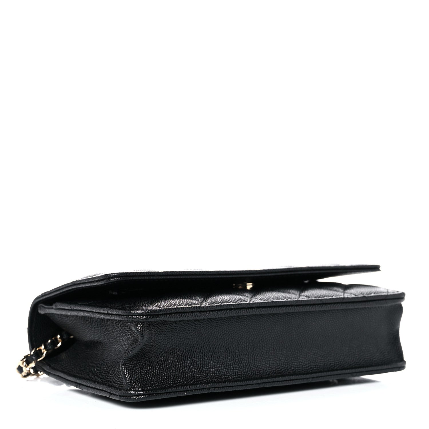Chanel Caviar Quilted Wallet With Charms On Chain WOC Black 4 of 14