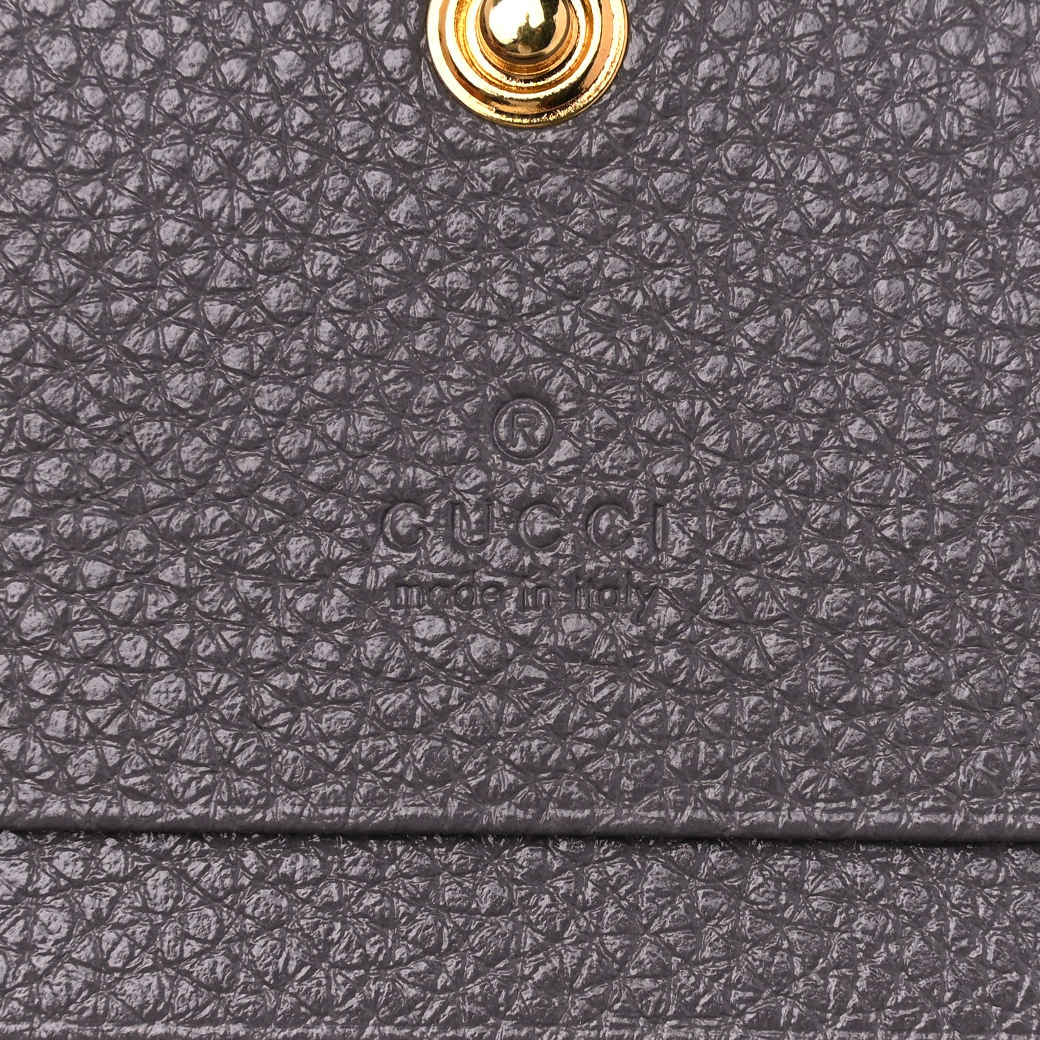 Gucci Grainy Calfskin Zumi Chain Card Case Wallet Dusty Grey 7 of 9
