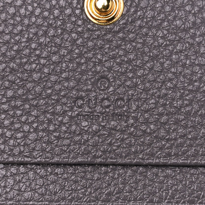 Gucci Grainy Calfskin Zumi Chain Card Case Wallet Dusty Grey 7 of 9