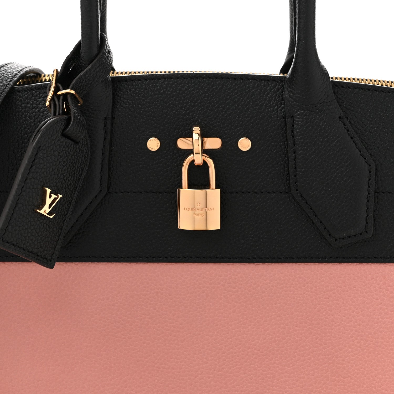 Louis Vuitton Calfskin City Steamer MM Magnolia Black 7 of 9
