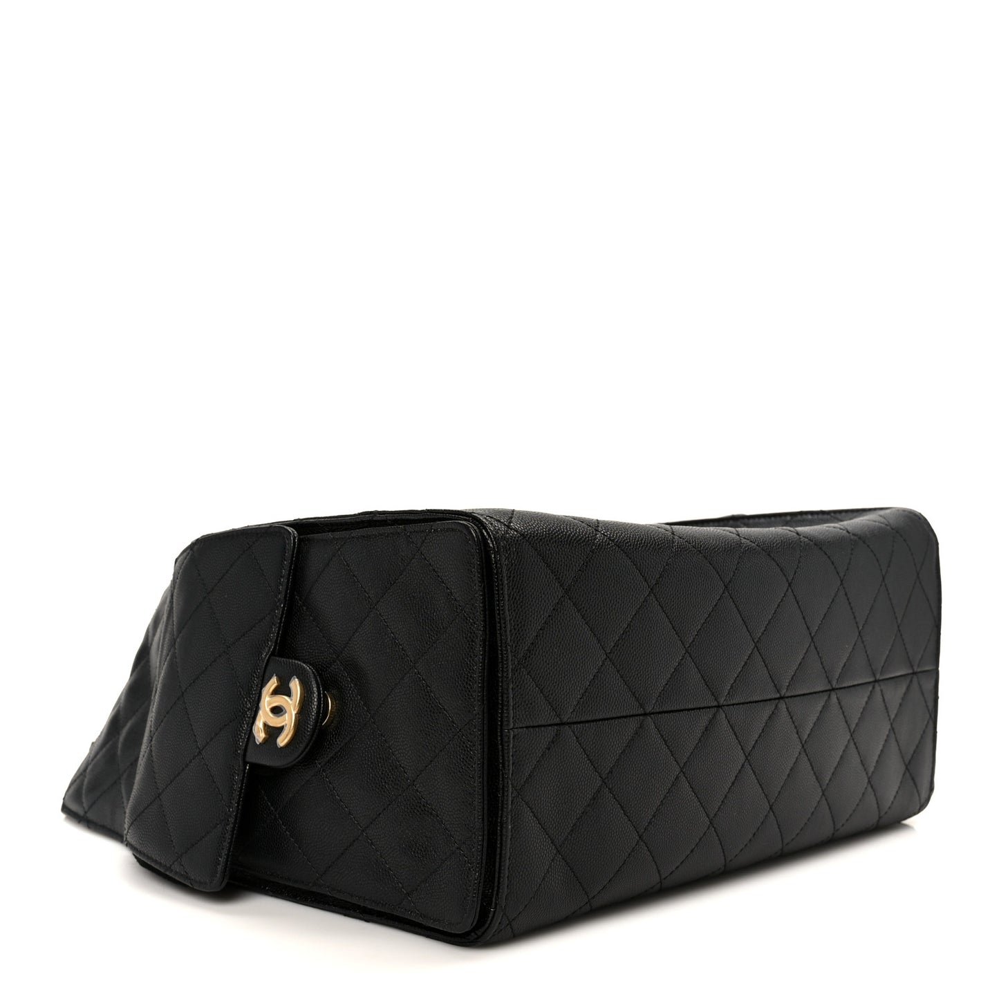 Caviar Quilted Medium Chanel 25 Handbag Black