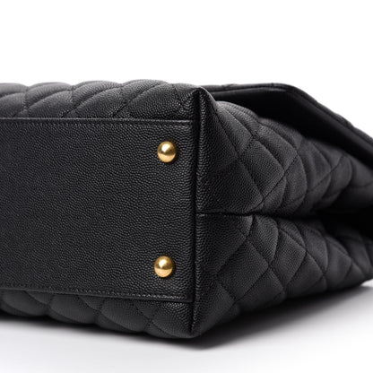 Chanel Caviar Quilted Medium Coco Handle Flap Black 8 of 11