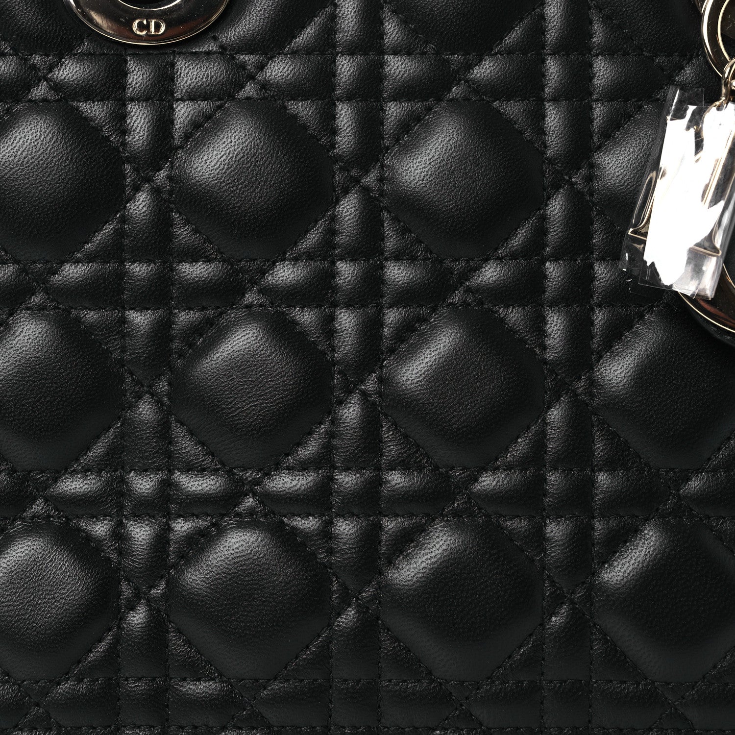 Christian Dior Lambskin Cannage Medium Lady Dior Black 8 of 11