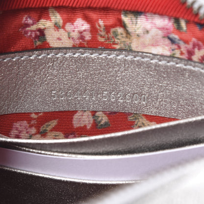 Gucci Laminated Nappa Web Trapuntata Mini GG Shoulder Bag Argento 7 of 12