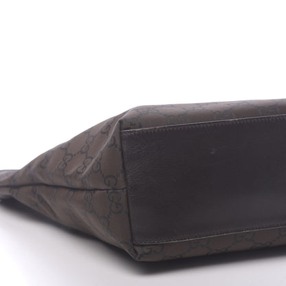 Gucci Nylon Monogram Chain Bucket Tote Brown 8 of 10