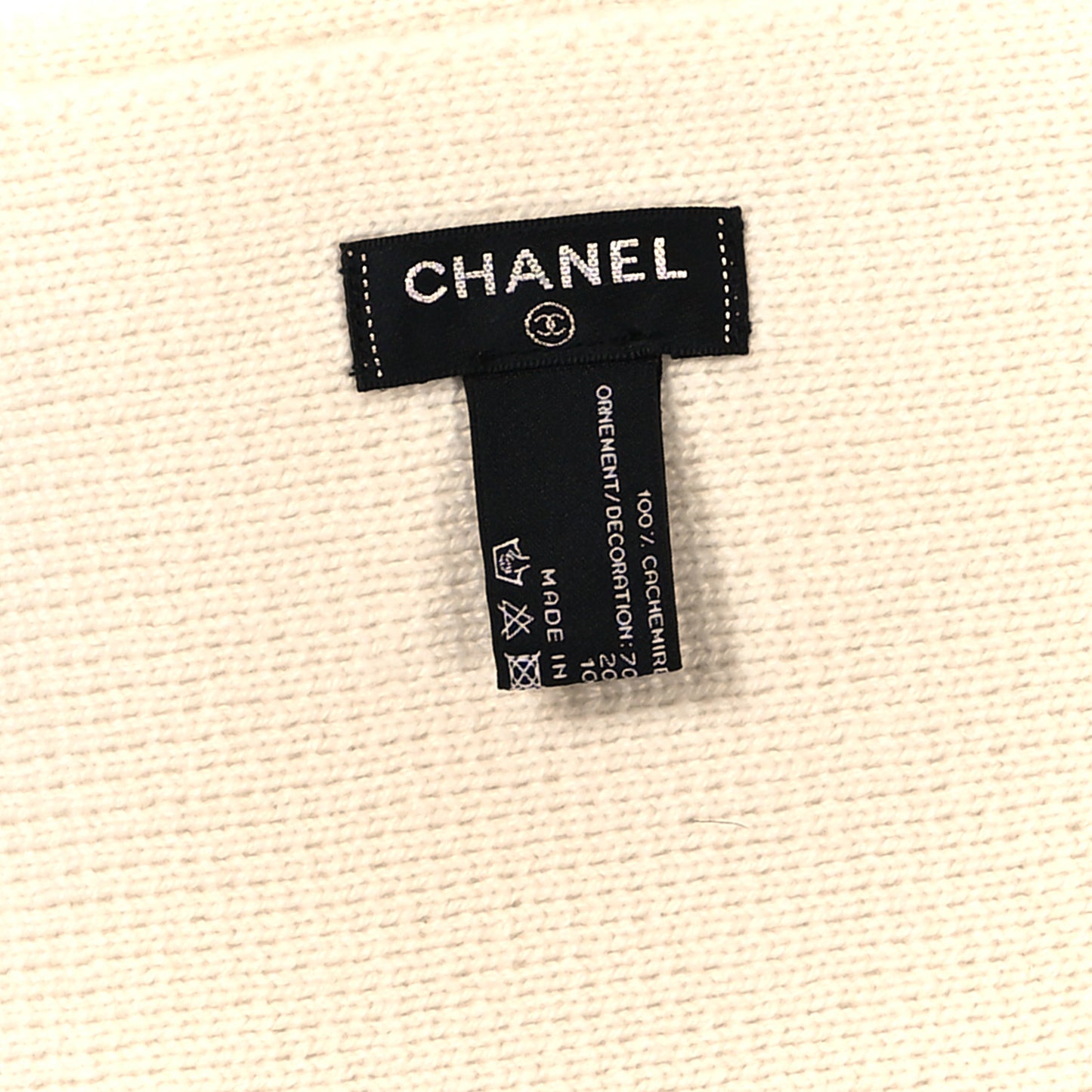 Cashmere Crystal CC Scarf White