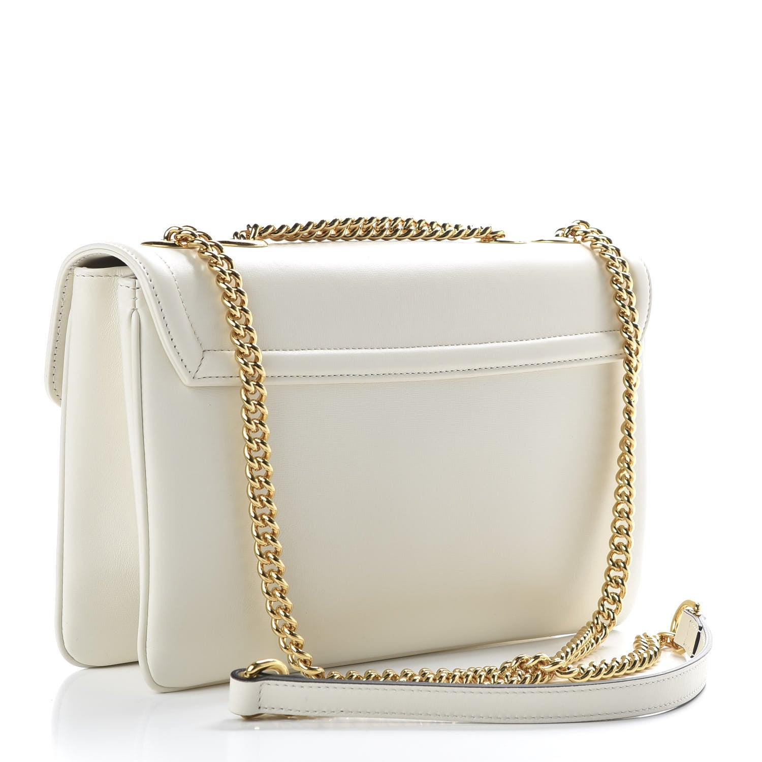 Gucci Vitello Palmellato Lux Crystal Medium Rajah Shoulder Bag Mystic White Multicolor 3 of 11