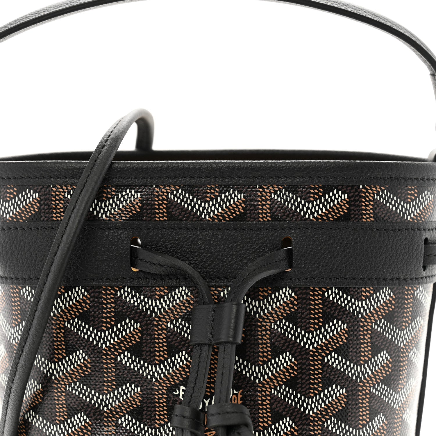 Goyard Goyardine Petit Flot Mini Bucket Bag Black 7 of 9
