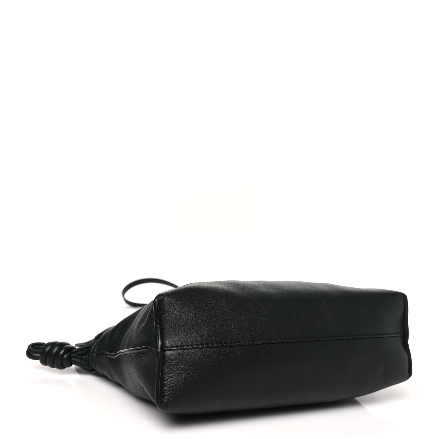 Calfskin Mini Flamenco Knot Clutch Black