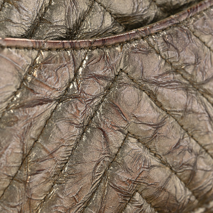 Chanel Patent Metallic Crumpled Calfskin Chevron Quilted Mini Square Flap Gold 8 of 8