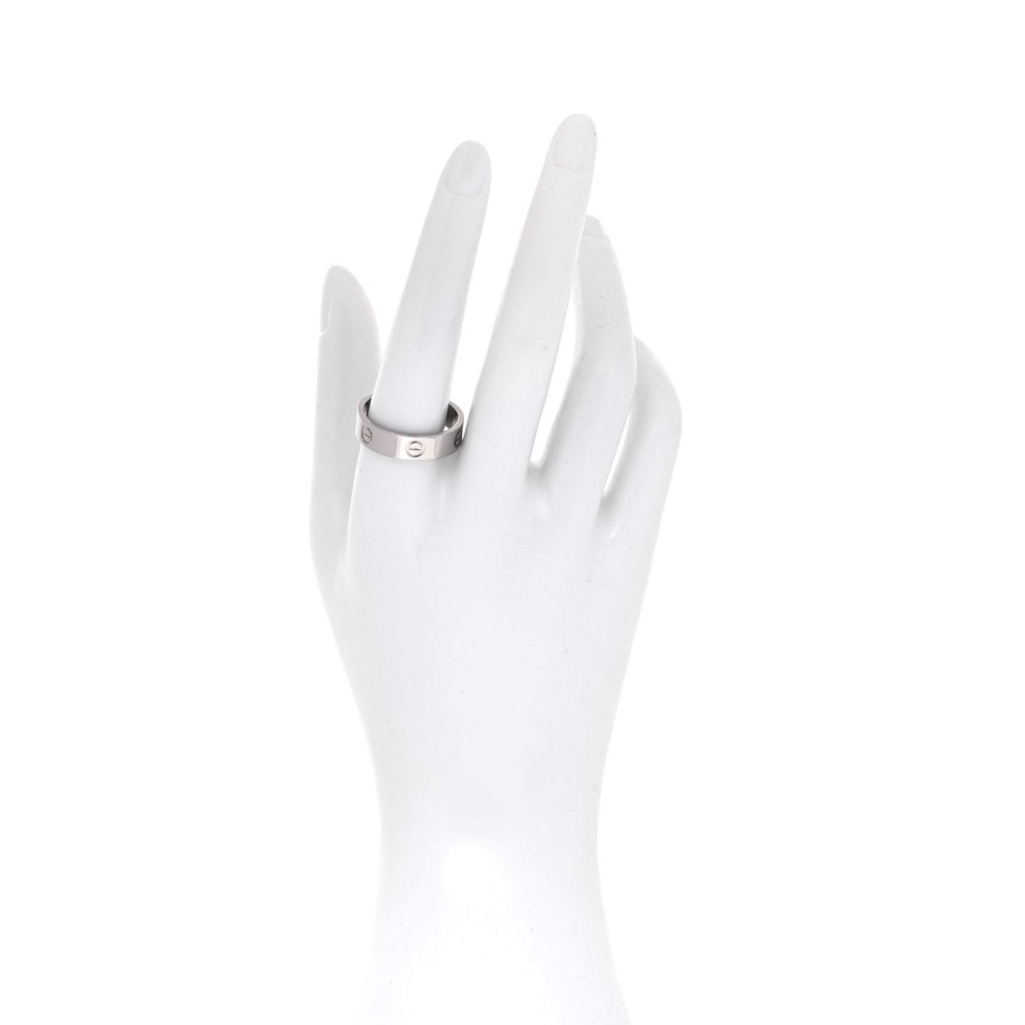 18K White Gold 6mm LOVE Ring 64 10.75