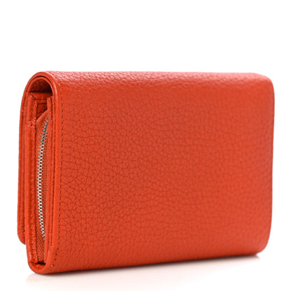 Mulberry Soft Grain Calfskin French Purse Wallet Pumpkin 3 of 9