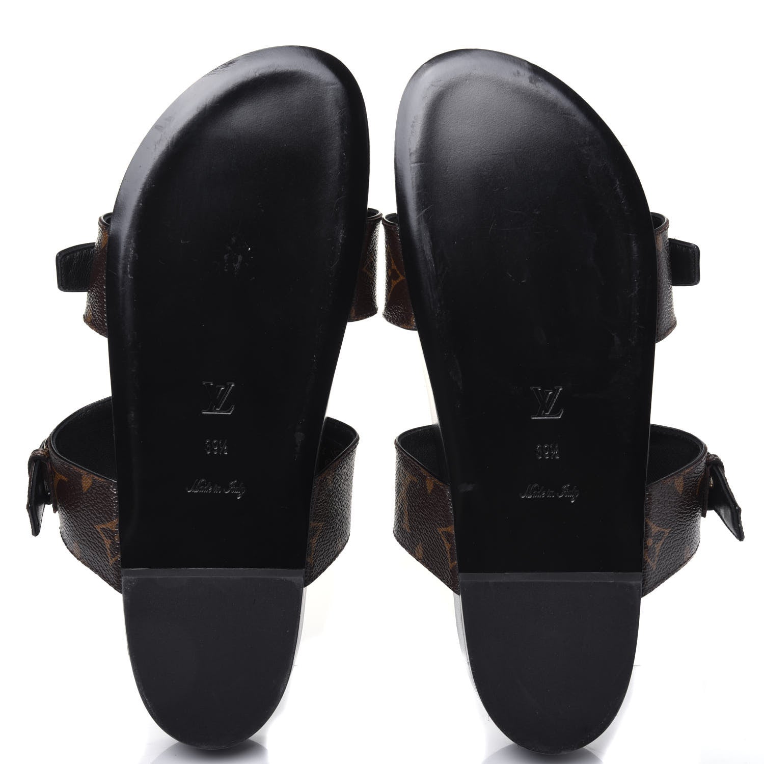 Louis Vuitton Monogram Bom Dia Mule Sandals 39.5 Black 5 of 9