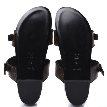 Louis Vuitton Monogram Bom Dia Mule Sandals 39.5 Black 5 of 9