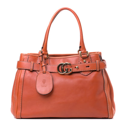Gucci Calfskin Medium GG Running Tote Orange 1 of 7