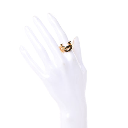 Saint Laurent Brass Monogram Cassandre Ring 6 Gold 2 of 4