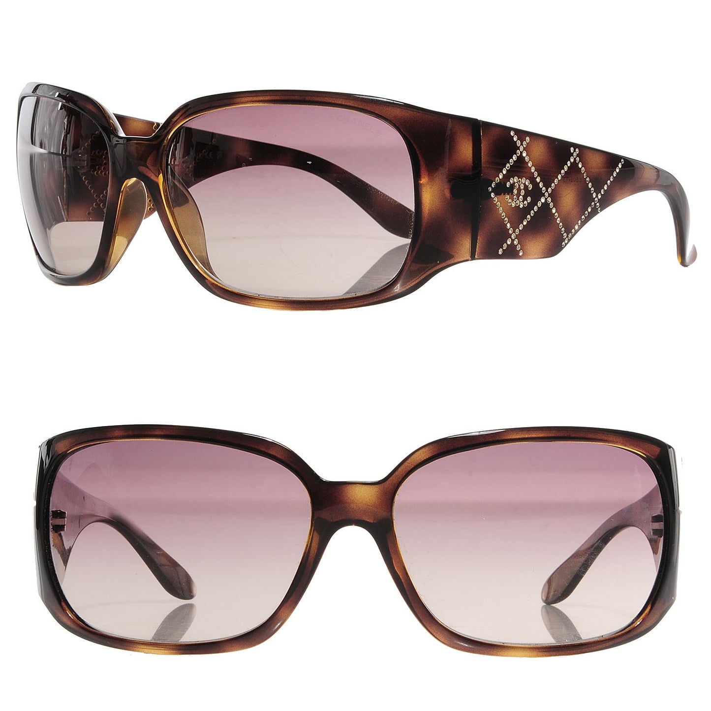 Tortoise Shell Crystal CC Sunglasses 5080 B
