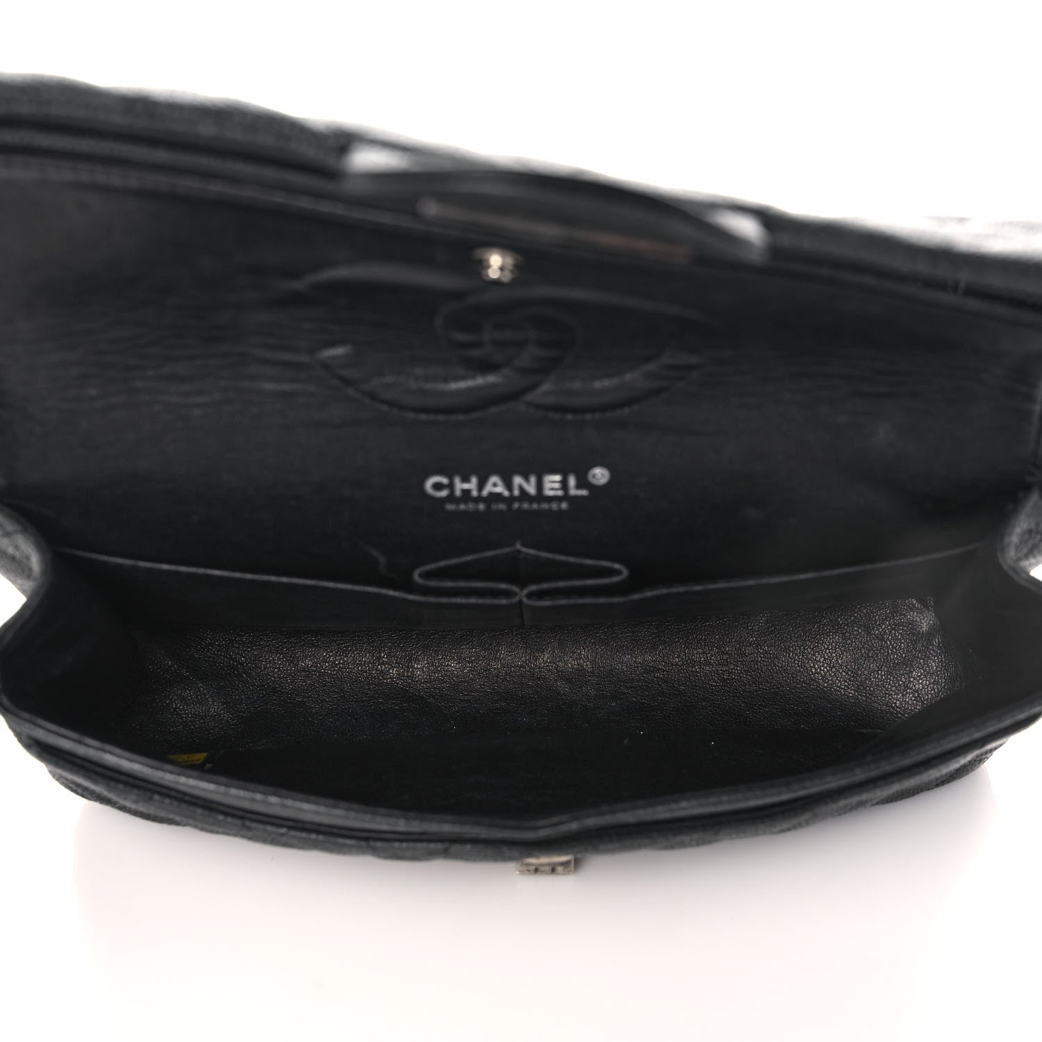 Chanel Washed Caviar Quilted 2.55 Reissue 225 Bijoux Chain Flap Black 5 of 15