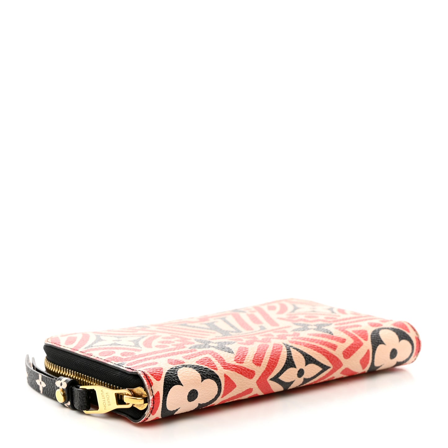 LOUIS VUITTON Monogram Giant Crafty Zippy Wallet Creme Rouge Black