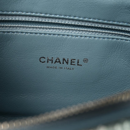 Chanel Sequin Waterfall Waist Bag Fanny Pack Light Blue 6 of 10