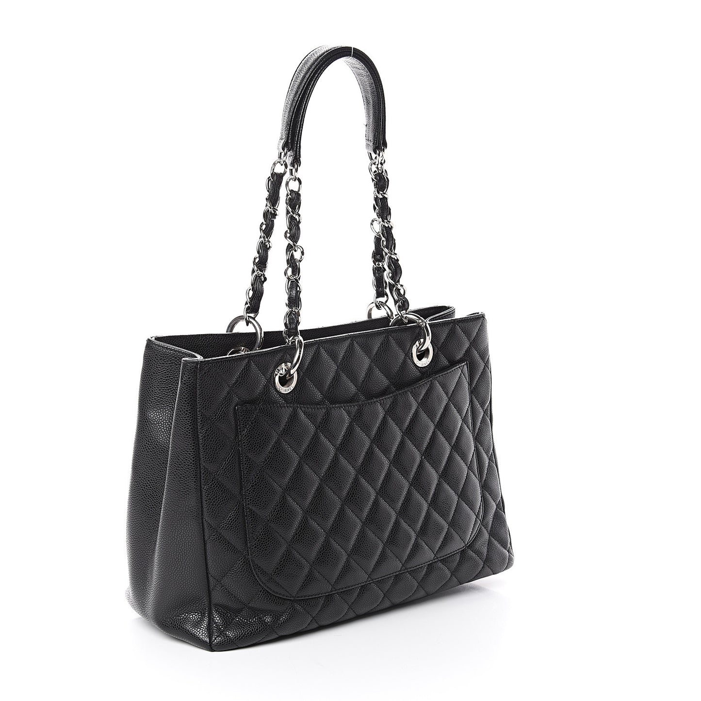 Caviar Quilted Grand Shopping Tote GST Black