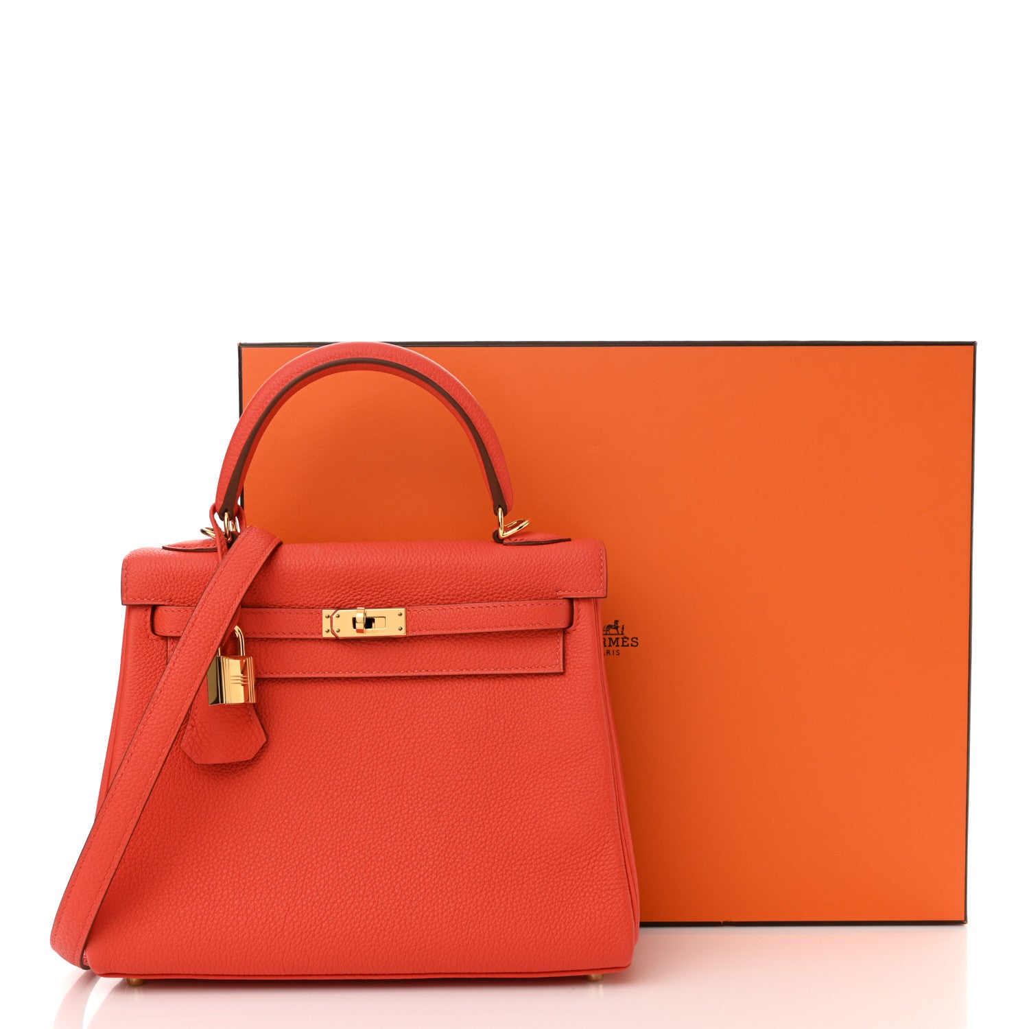 Hermes Togo Kelly Retourne 25 Capucine 13 of 13
