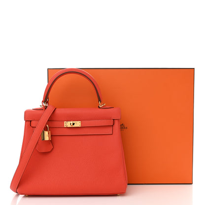 Hermes Togo Kelly Retourne 25 Capucine 13 of 13