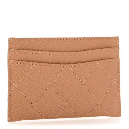 Chanel Caviar Quilted Card Holder Dark Beige 3 of 11