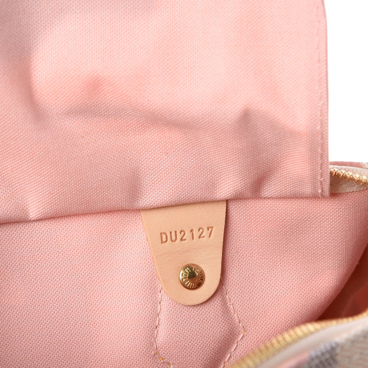 Louis Vuitton Damier Azur Tahitienne Speedy Bandouliere 30 Rose Ballerine 6 of 9