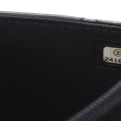 Chanel Crumpled Calfskin Quilted Wallet On Chain WOC So Black 8 of 13