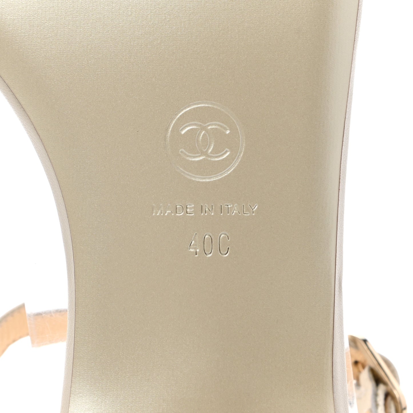 Calfskin Camellia Thong Sandals 40 White