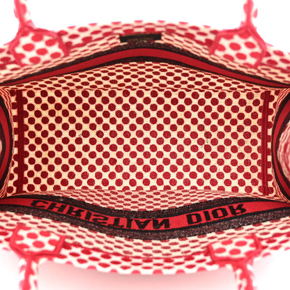 Christian Dior Canvas Medium DiorAmour Dots Book Tote Red 5 of 16