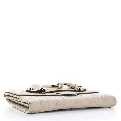 Gucci Guccissima Horsebit Continental Wallet Ivory 4 of 12