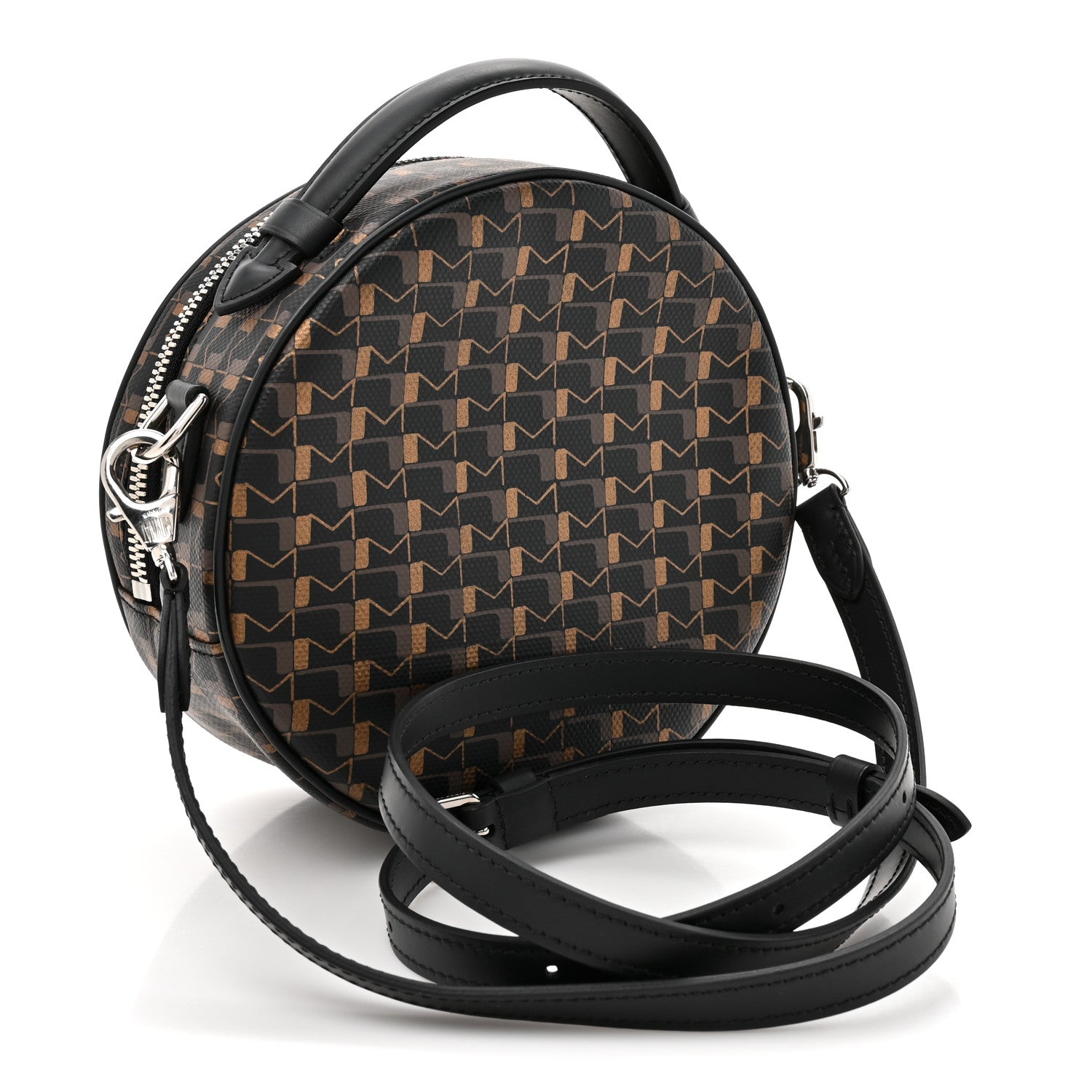 Moynat Canvas 1920 Oh! Small Yoyo Crossbody Bag Carbon Bronze Cognac 3 of 10
