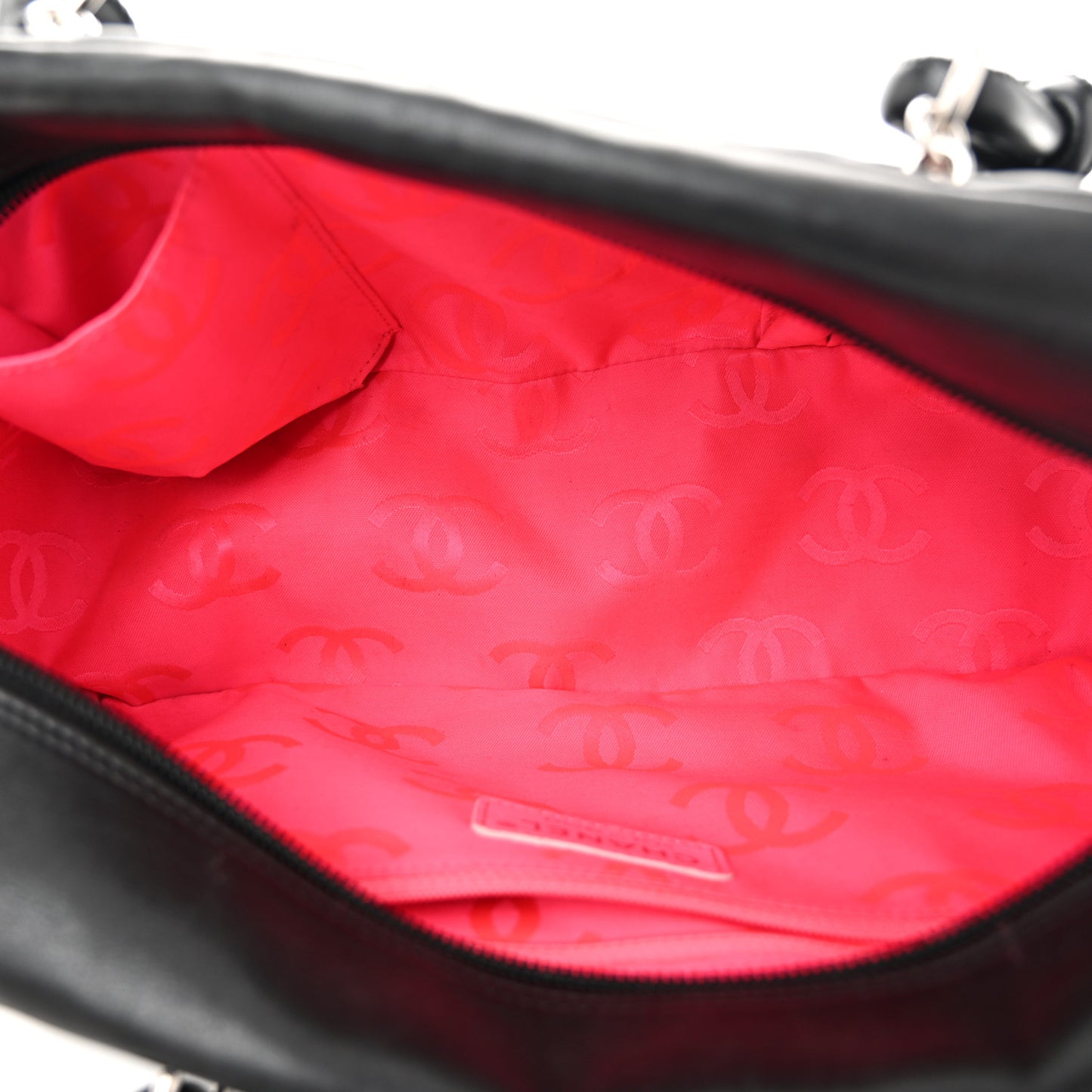 Calfskin Quilted Large Cambon Bowler Black