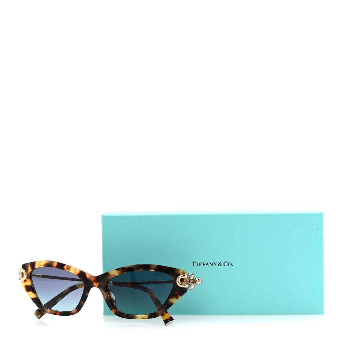 Tiffany & Co. Sunglasses Black Gold TF4183 Excellent Condition Tiffany & Co. TF4205U S (56 - 14) with Grey lenses and Black  main image 3