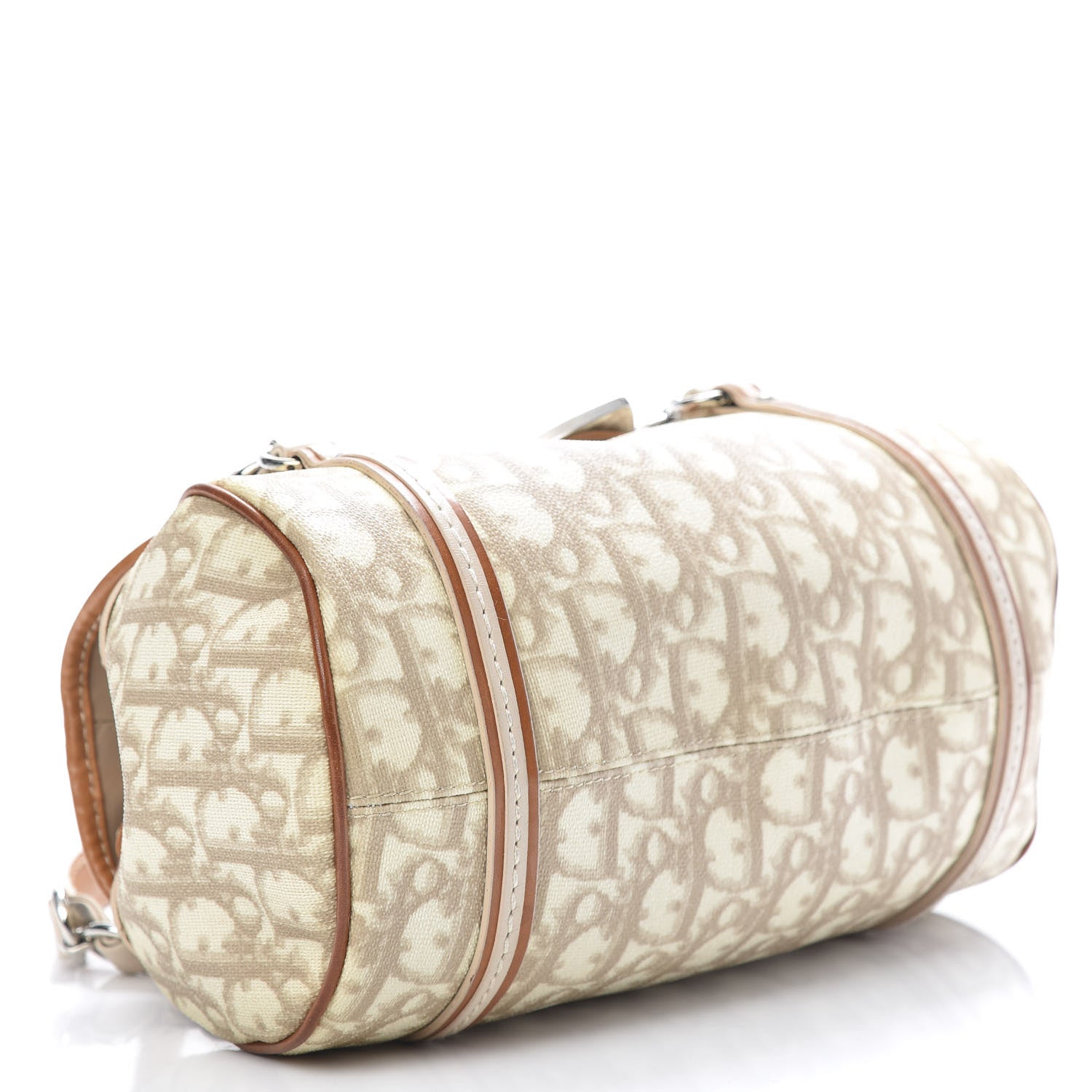 Christian Dior Monogram Romantique Trotter Flap Bag Beige 4 of 16