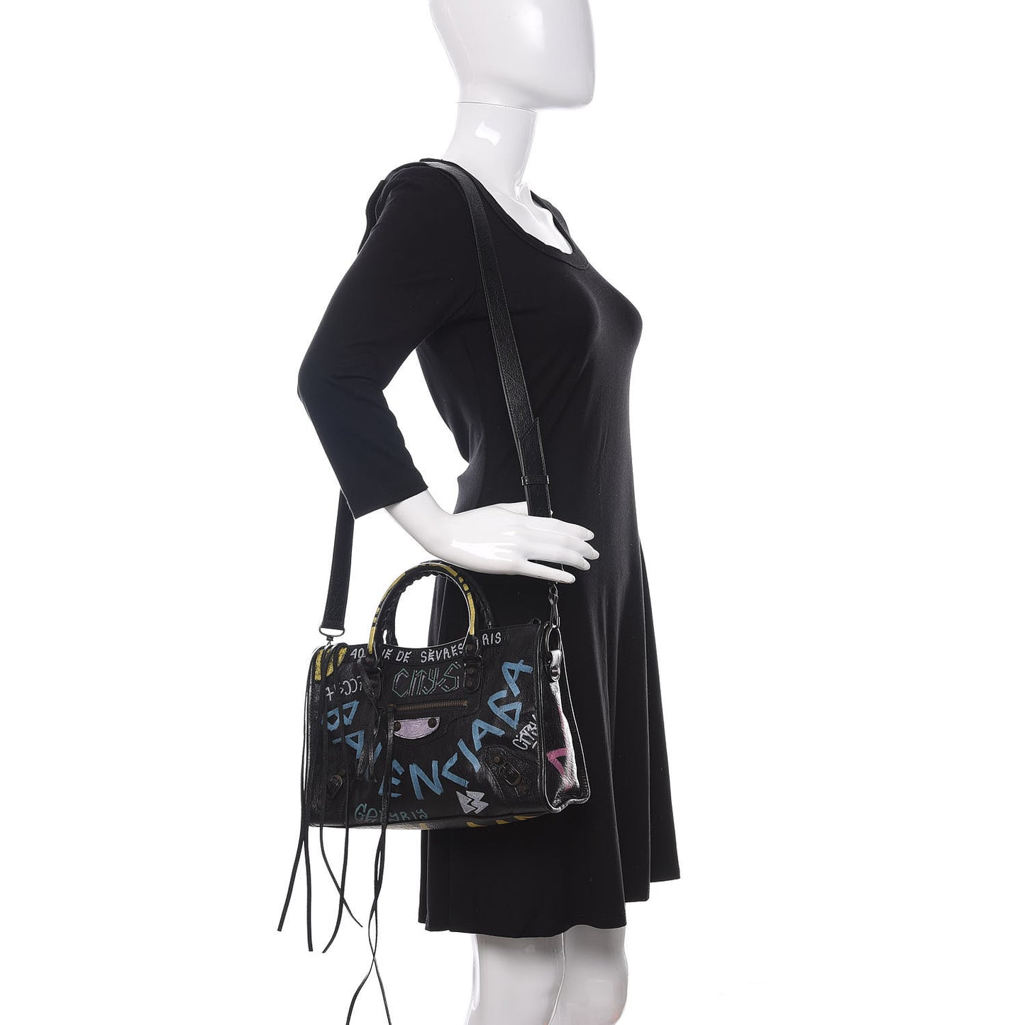 Agneau Graffiti All Over Classic Hardware S City Black Multicolor