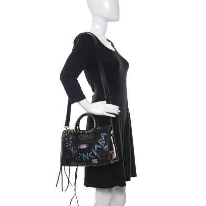 Balenciaga Agneau Graffiti All Over Classic Hardware S City Black Multicolor 2 of 10