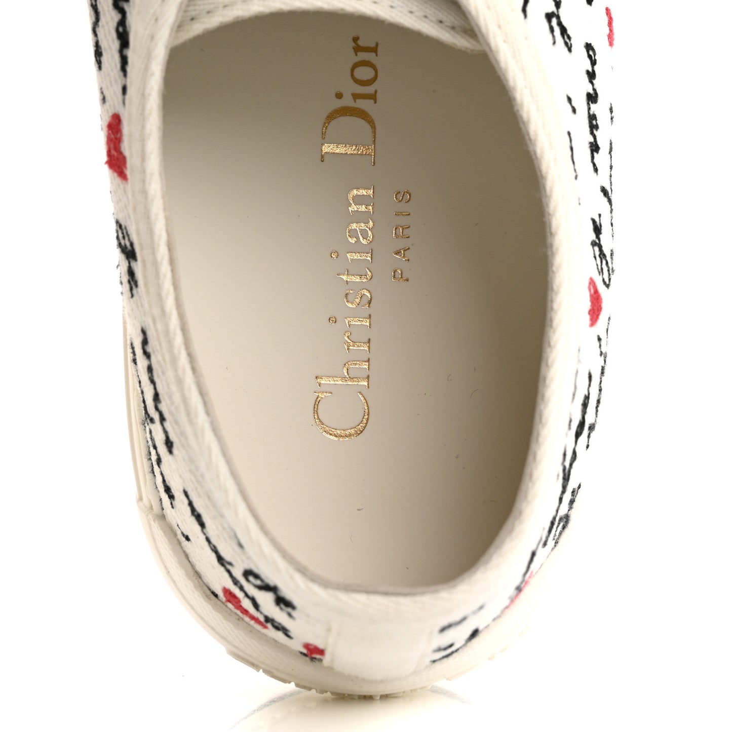 Canvas Dioramour Walk'N'Dior Low Top Sneakers 37 White Black