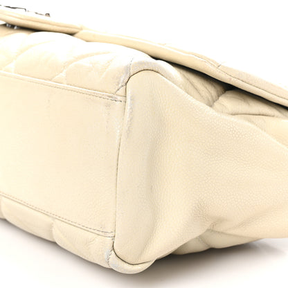 Chanel Glazed Caviar Medium Nature Flap Bag White 10 of 10
