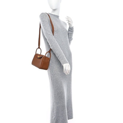 Hermes Taurillon Clemence Mini Lindy 20 Gold 2 of 10