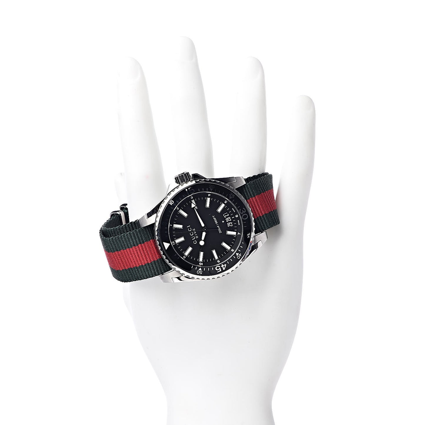 Stainless Steel Nylon 45mm Dive Quartz Watch Black