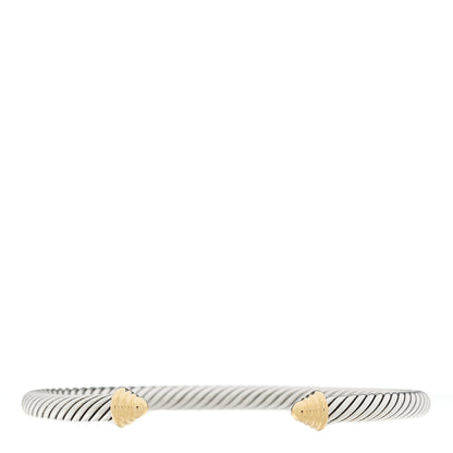 David Yurman Sterling Silver 14K Yellow Gold 5mm Cable Classics Bracelet 1 of 3